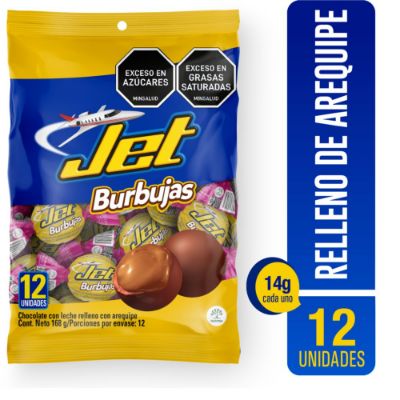 Imagen de Chocolates JET burbuja con arequipe (168  gr)