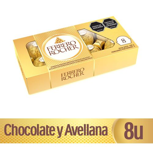 Imagen de Bombones de chocolate FERRERO ROCHER chocolate y avellana (100  gr)