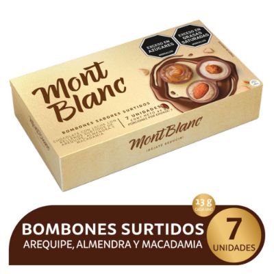 Imagen de Bombones de chocolate MONTBLANC arequipe, almendra y macadamia (94  gr)