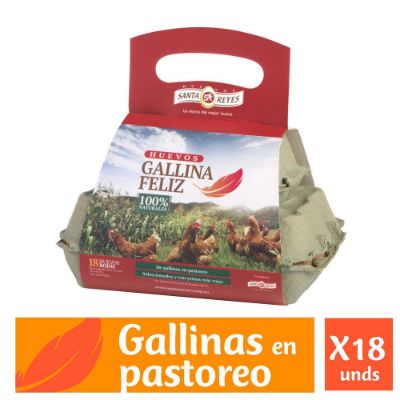 Imagen de Huevos AA GALLINA FELIZ rojo (18  und)