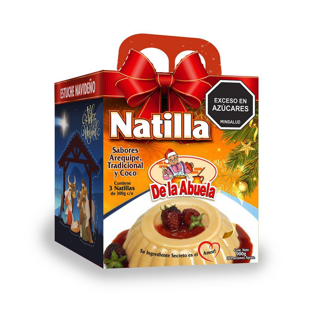 Imagen de ESTUCHE NAVIDEÑO NAT DE LA ABUELA Arequipe, Tradicional y Coco (900  gr)