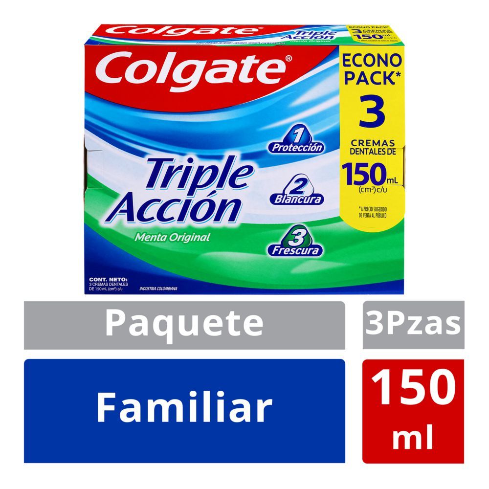 Imagen de Crema dental COLGATE triple acción (450  ml)
