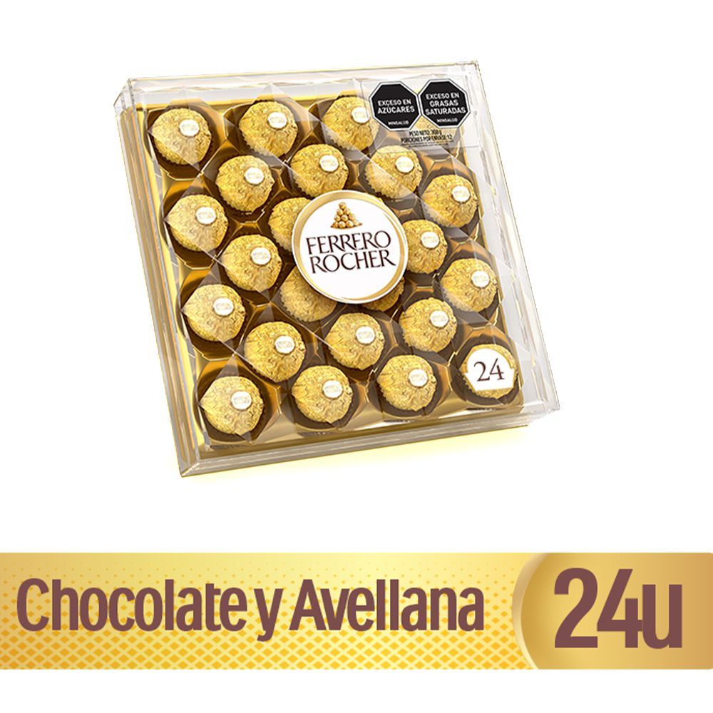 Imagen de Bombones de chocolate FERRERO ROCHER chocolate y avellana (300  gr)