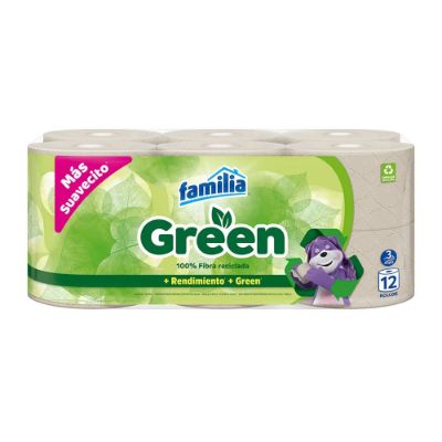 Imagen de Papel higiénico FAMILIA green 12 rollos x355,68 metros