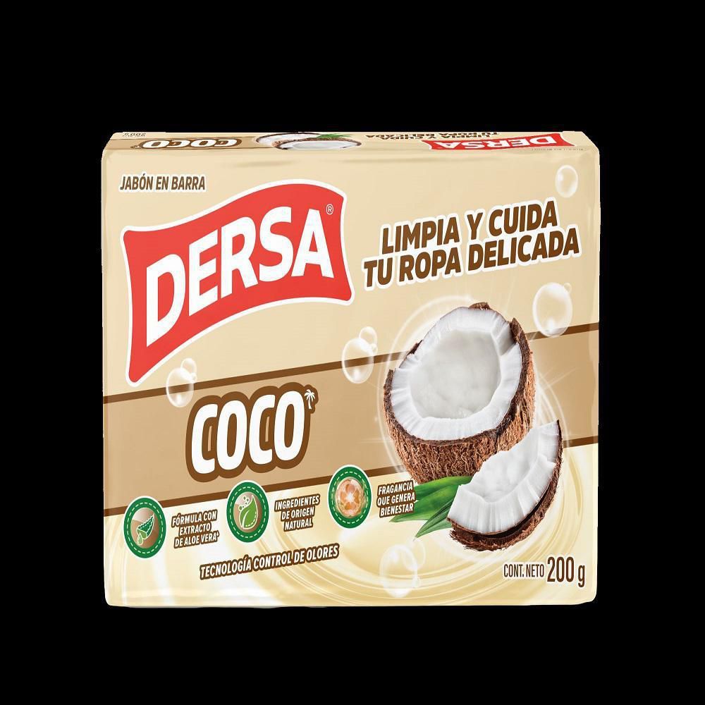 Imagen de Jabón de barra DERSA coco cuida tu ropa delicada (200  gr)