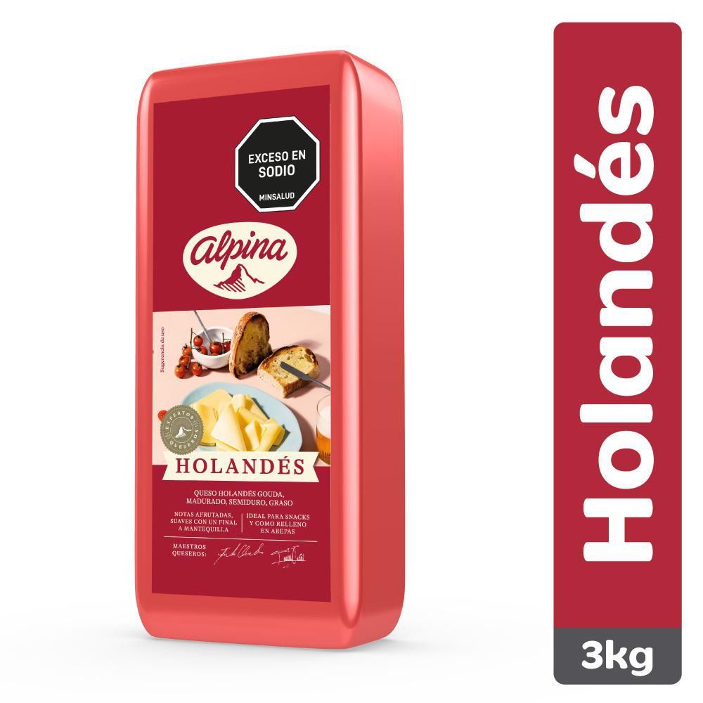 Imagen de Queso ALPINA holandés porcionado en tienda