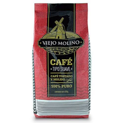 Imagen de CAFÉ TOSTADO Y MOLIDO SUAVE VIEJO MOLINO 500 G...