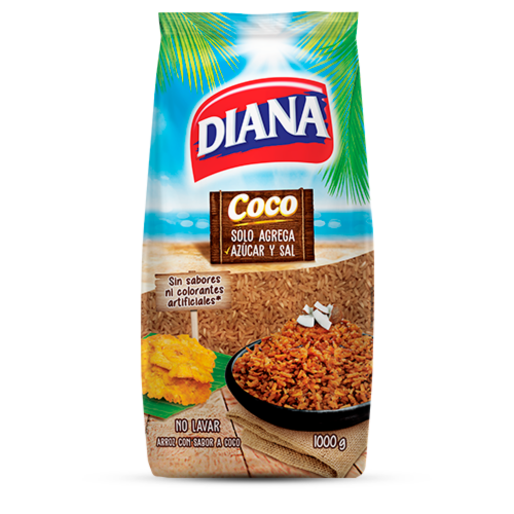 Imagen de ARROZ SABOR A COCO DIANA 1.000 G
