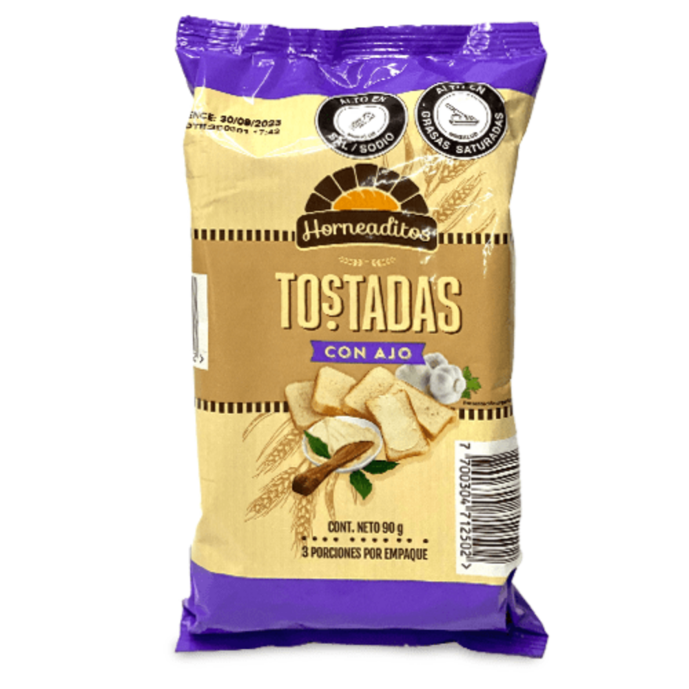 Imagen de TOSTADAS CON AJO HORNEADITOS 90 G
