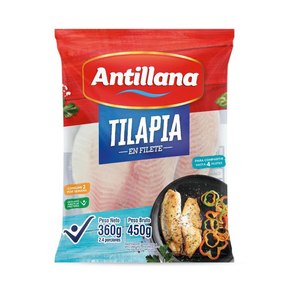 Imagen de Filete de tilapia o mojarra ANTILLANA congelada (360  gr)