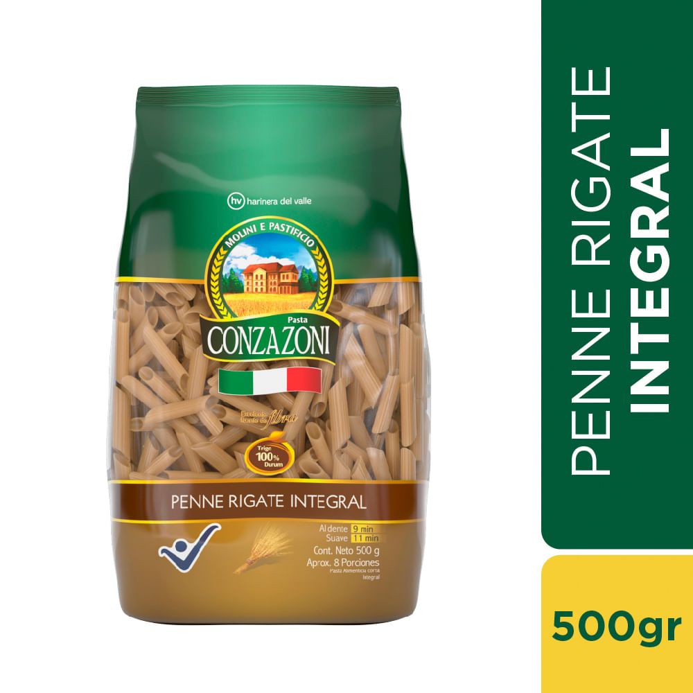 Imagen de Pasta CONZAZONI integral penne rigate x500 g