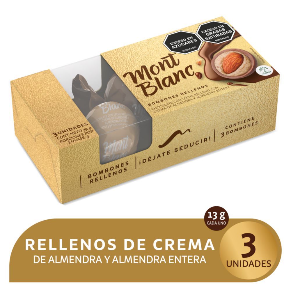 Imagen de Bombones de chocolate MONTBLANC rellenos de crema (39  gr)