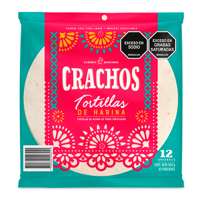 Imagen de TORTILLA FAJITA CRACHOS 12 UND - 360 G
