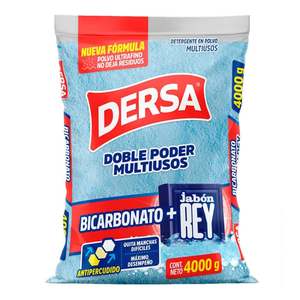 Imagen de Detergente DERSA polvo con bicarbonato + jabon rey x4000 g