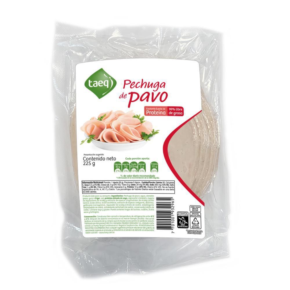 Imagen de Pechuga de pavo TAEQ tajada (225  gr)