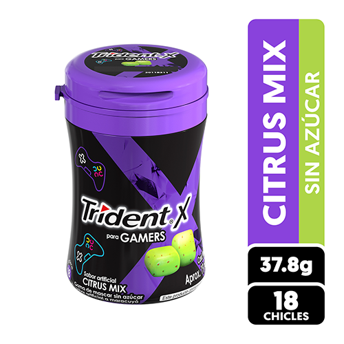 Imagen de TRIDENT SIN AZUCAR CITRUS 18UN 37.8GR