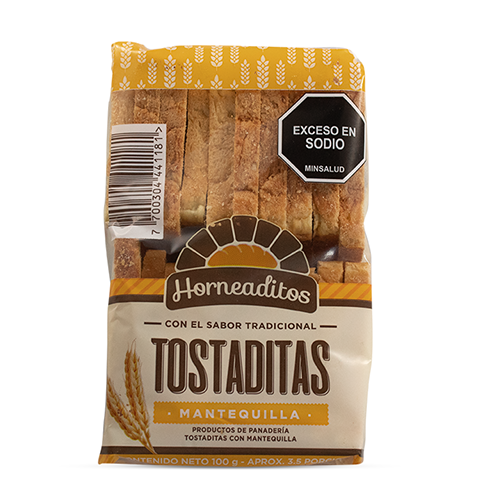 Imagen de TOSTADITAS MANTEQUILLA HORNEADITOS 100 G