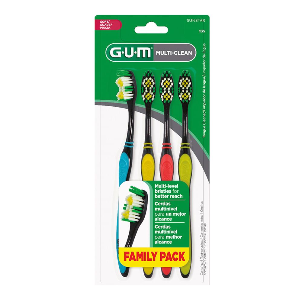 Imagen de Cepillo dental GUM  multi-clean x4 unds