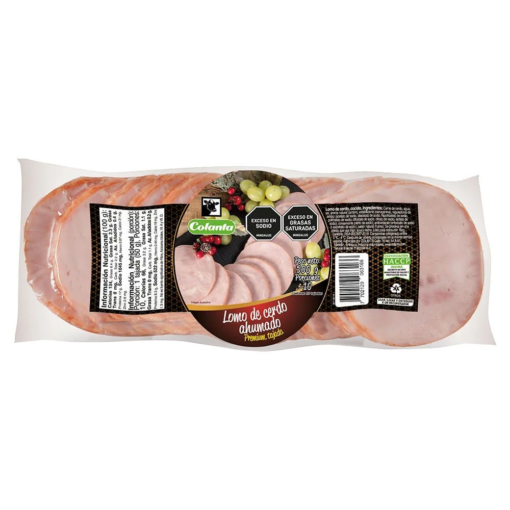 Imagen de Lomo MONTEFRIO cerdo ahumado x500 g