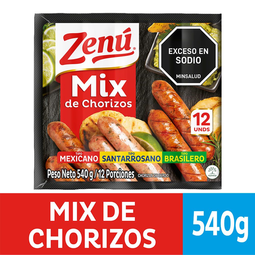 Imagen de Chorizos ZENÚ mix x540 g