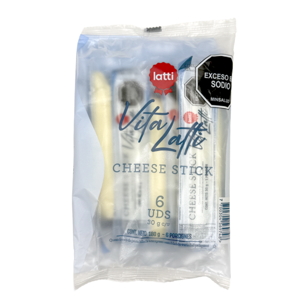 Imagen de SIXPACK CHEESE STICK VITA LATTI 180GR