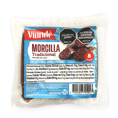 Imagen de MORCILLA VIANDÉ 500 GRS