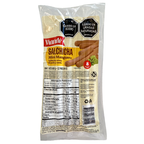 Imagen de SALCHICHA MINIMANGUERA VIANDÉ 480 G