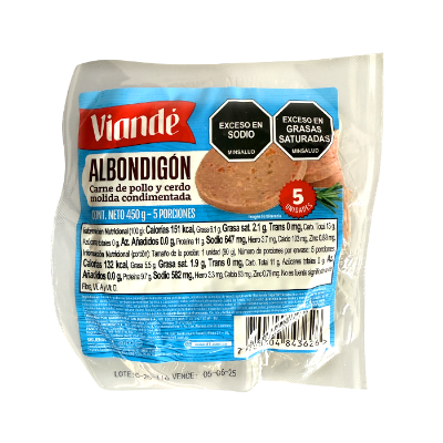 Imagen de ALBONDIGON VIANDE X 450 GRS