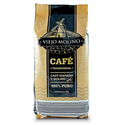 Imagen de CAFÉ TOSTADO Y MOLIDO VIEJO MOLINO 500 G