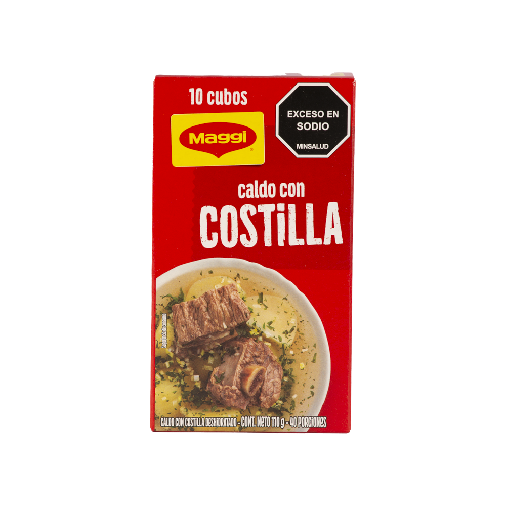 Imagen de CALDO CON COSTILLA MAGGI 10 UND 110G