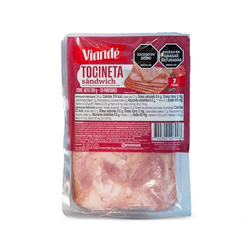 Imagen de TOCINETA TIPO SANDWICH VIANDÉ 200 G