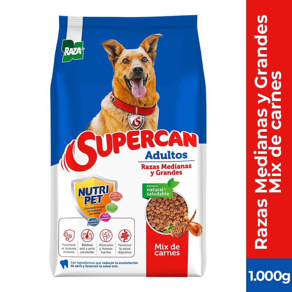 Imagen de Alimento para perro SUPERCAN razas medianas y grandes x1000 g
