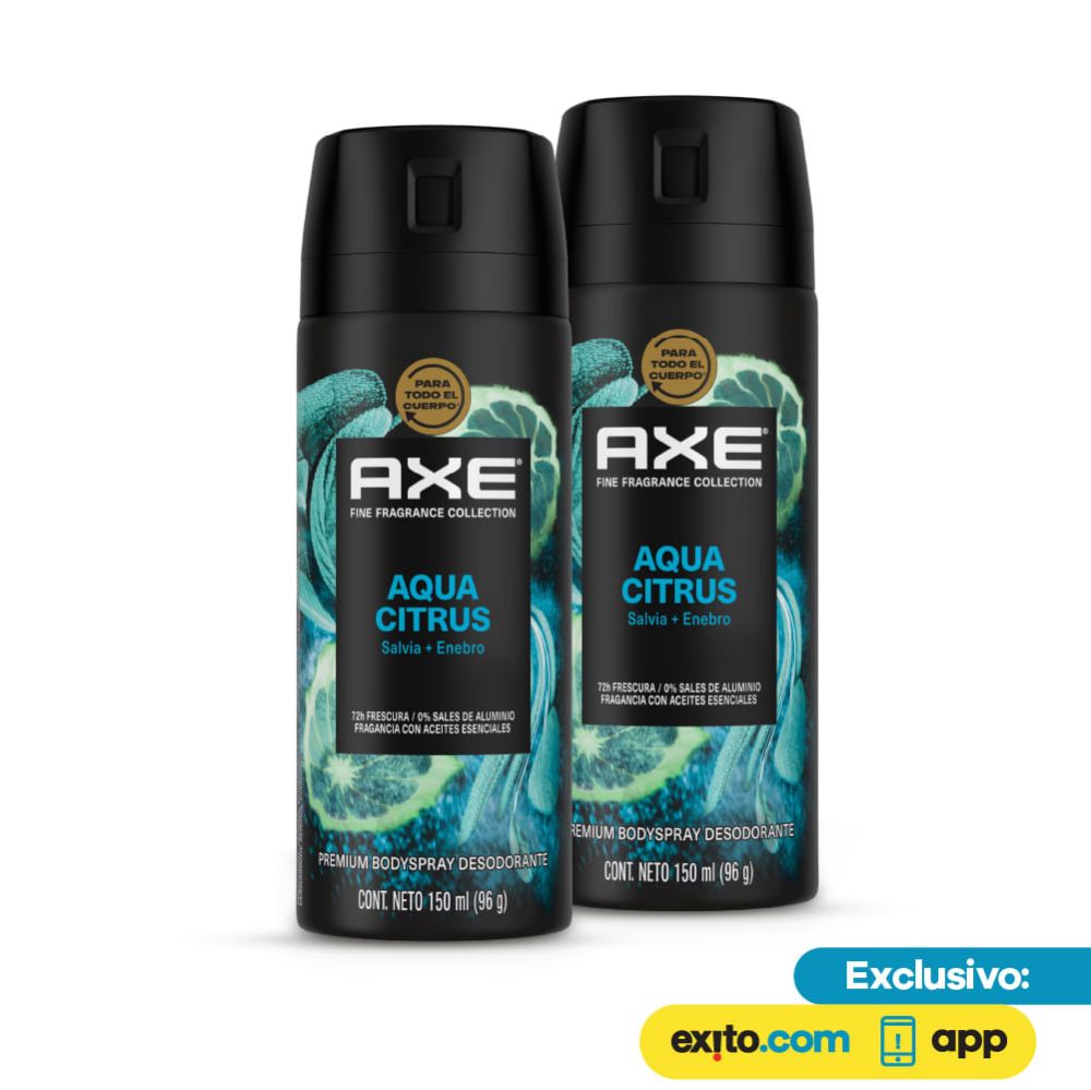 Imagen de Desodorante Axe Aqua Citrus X2 (150ml)