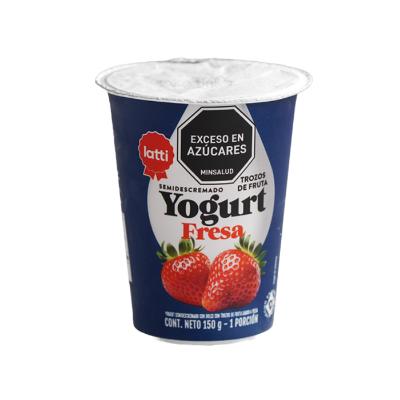 Imagen de YOGURT CON FRUTA FRESA VASO LATTI 150G