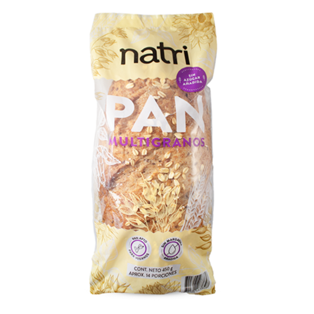 Imagen de PAN MULTIGRANOS NATRI 0 AZUCAR 450 G
