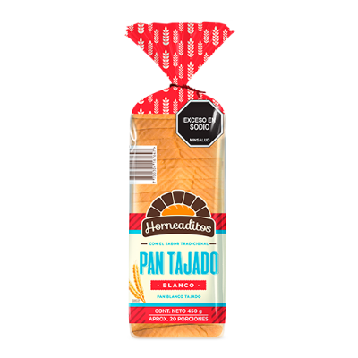 Imagen de PAN TAJADO BLANCO HORNEADITOS 450 GRS