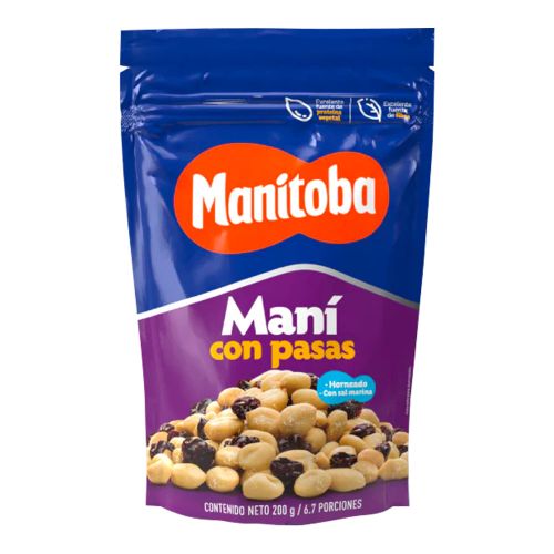 Imagen de Maní con pasas MANITOBA x200 g