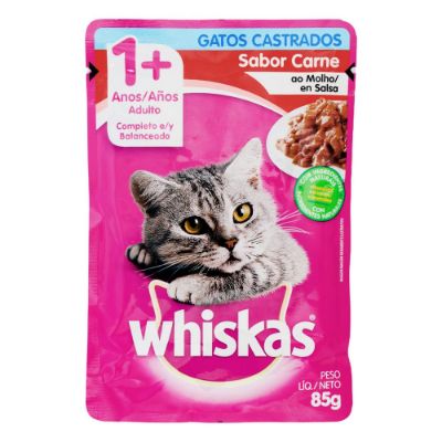 Imagen de Alimento Gato Castrado Carne WHISKAS 85  gr