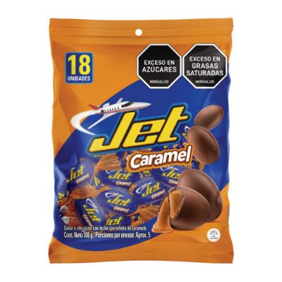 Imagen de Chocolatina JET con relleno de caramelo (108  gr)
