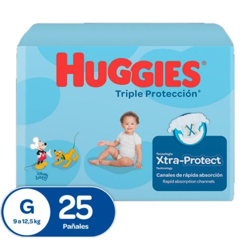 Imagen de Pañales HUGGIES triple protección 3G (25  und)