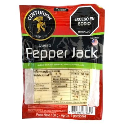 Imagen de Queso CENTURION Pepper Jack Tajado (150  gr)