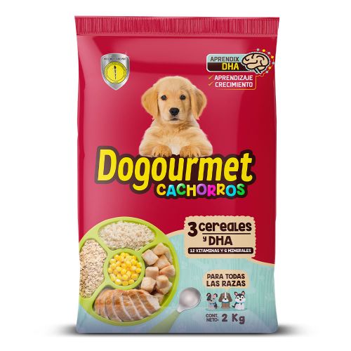 Imagen de Alimento para perro DOGOURMET cachorros 3 cereales x2000 g
