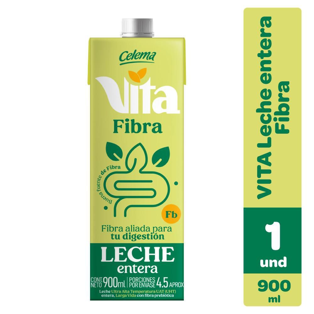 Imagen de Leche CELEMA entera fibra caja (900  ml)