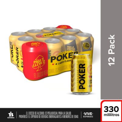 Imagen de Cerveza POKER lata (3630  ml)