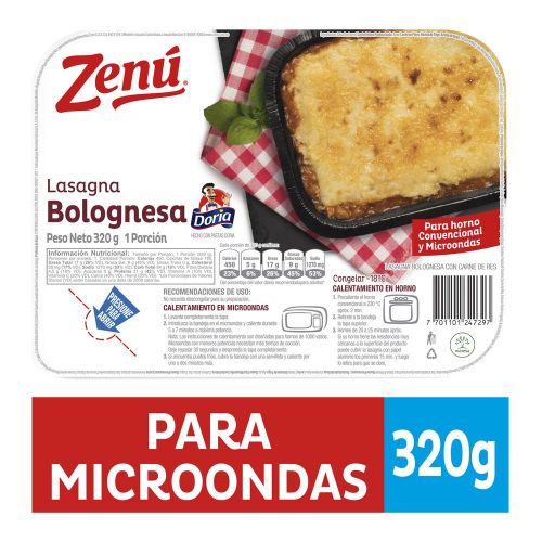 Imagen de LASAGNA DE CARNE ZENU 320  gr