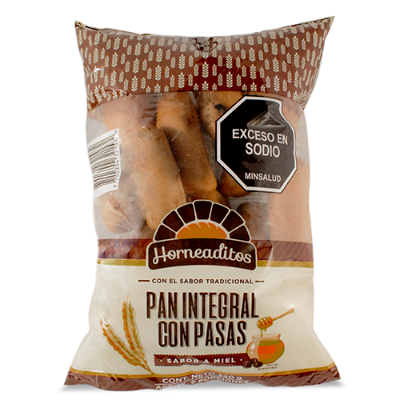Imagen de PAN INTEGRAL MIEL Y PASAS HORNEADITOS 340 G...