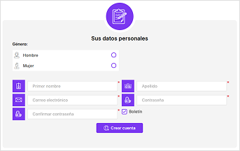 Pantalla de registro