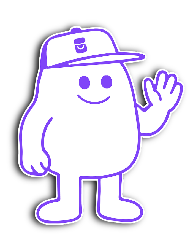 Mascota de Merkko saludando